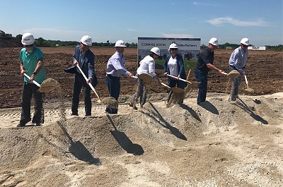 Salm Partners team breaking ground on new Hager location.